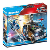 Playmobil Helicóptero De Busca Com Van Fugitiva 70575 124pç