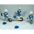 Playmobil Polícia Policiais Com Moto Azul
