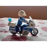 Playmobil Policial De Moto