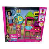 Playset Conjunto Boneca Menina Skipper Parque Aquático - Profissões Profissão Salva Vidas - Acompanha Acessórios Toboágua E Mini Pet Animal Cachorro Cachorrinho - Irmã Da Barbie - Mattel Brinquedos
