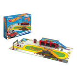 Playset Pista Pit Stop Hotweels 19 Peças Em Madeira Xalingo