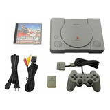 Playstation 1 Fat Completo Ps One Ps1 Tijolão Jogo Controle
