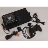 Playstation 2 Fat Destr Modificado Acompanha 1 Controle Memorycard Cabos E 3 Jogos Brinde