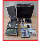 Playstation 2 Fat Midnight Black Na Caixa Com Matrix Memory Card E 15 Jogos