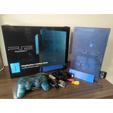 Playstation 2 Fat Ocean Blue Completo Kit Caixa Controle