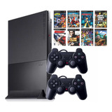 Playstation 2 Ps2 Slim Completo 02 Controles 80 Jogos 