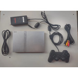 Playstation 2 Slim Sony Original Cinza Completo 5 Jogos
