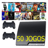 Playstation 3 - Sony - 2 Controles - 500gb + Minecraft + Gta 5 + Pes 2018 + Naruto ++