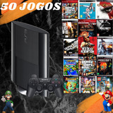 Playstation 3 Ps3 Super Slim 2050 Jogos Fifa 19 Gta5 Pes Black Ops