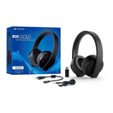 Playstation Gold Ouro Wireless Headset 7 1 Surround   Ps4