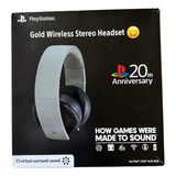 Playstation Gold Wireless Stereo Headset 20th Anniversary