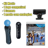 Playstation Kit Move Usado + Jogo Sport Champions 2 