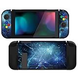 PlayVital Capa Protetora De Nebulosa Azul Para Nintendo Switch Capa Fina De TPU Macia Para Console Nintendo Switch Joy Con Com Botões Coloridos De Direção ABXY
