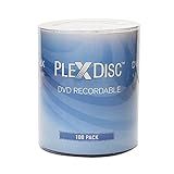 PlexDisc Disco De Mídia Gravável Com Logotipo Da Marca Dvd R 4 7 Gb 16X 100 Discos Sem Contêiner Ffp 632 817 Bx