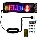placa rolagem flexivel placa carro bluetooth controle aplicativo padrao texto personalizado animacao programavel placas