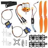 Plplaaoo RC Remote Control Aircraft  2212 KV2200 Motor 6035 Propeller Servo 30A ESC XT60 Set For RC Plane Quadcopter Fixed Wing Plane Helicopter Aircraft