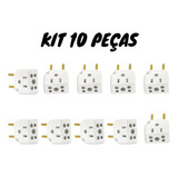 Plug Adaptador De Tomada Bob Esponja 10a 20a 3p 2p Kit 10un 127v 220v