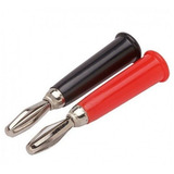 Plug Conector Banana 4mm Macho 20 Peças Vermelho E Preto