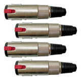 Plug Conector Jack P10 Estéreo Fêmea P  Fone Wireconex Kit 4