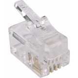 Plug Conector Rj 11 6 X 4 Vias Telefone Kit 100 peças