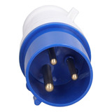 Plug Industrial Elétrico Macho 2p t 32a 6h 220 240v 50 60hz Modelo Similar Steck Cor Azul Para Tomada Acoplamento De Parede Sobrepor
