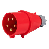 Plug Industrial Macho 3p n t 32a 380v Vermelho 6h