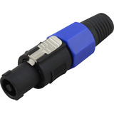 Plug Speakon Conector Macho 4 Vias Tipo Neutrik 4 Polos