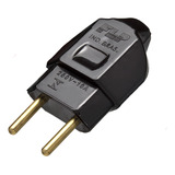 Plug Tomada Macho 2 Pinos 10 A Preto Kit C 50 Unidades