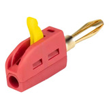 Plugue Banana De 4 Mm  Resistência A Altas Vermelho