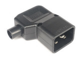 Plugue De Conector Iec320 C20 90graus 16a 250v Preto
