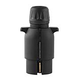 Plugue De Reboque Plugue De Reboque Elétrico De 7 Pinos 12V Tipo N Adaptador De Conector De Fiação De Plástico 7 Preto