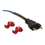 PLUGUE MACHO 10A BIPOLAR COM EMENDA FACIL Force Line