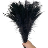Plumas Avestruz Tipo Palito 100g Ideal P Trajes De Carnaval Cor Preto