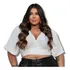 Plus Size Feminino Cropped De Amarrar De Calor G1 Ao G4