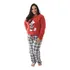 Plus Size Pijama Longo Feminino Inverno  Linda