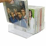 Pmsanzay Caixa De Armazenamento De DVD - Acrílico Transparente - Suporte Empilhável De DVD E CD- Suporte Organizador De CD - Comporta Até 14 Caixas De CD Padrão Para Armazenamento E Organização De