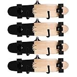 Pmsanzay Suporte De Parede Para Skate Comporta 4 Placas Suporte De Parede Longboard Suporte Para Pendurar Na Parede Cabide De Armazenamento Para Skate Para Casa E Garagem