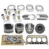 Pmtihxu Kit De Reconstrução De Revisão D24 -sem Forro De Cilindro E Válvula- Para Doosan Daewoo D24 D24NAP Motor Para Bobcat E32 E35 E42 E45 E50 E55 E85 Escavadeira T450 T550 T590 T595 T630 T630