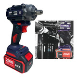 Pneumática E Chave De Impacto Aika 4 0ah 500nm   2 Baterias Cor Roxo Preto E Vermelho 110v 220v