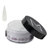 Pó Acrílico C  Glitter Furta cor Unhas Acrigel   40g Cor Branco Puríssimo C  Furta