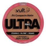 Pó Compacto Facial Matte Ultra Fino Cor 06 V450 Make Vult 9g