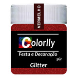 Pó Decoração Doces Glitter Vermelho Colorlly Flexarte