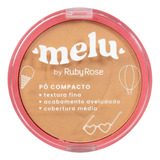 Pó Facial Compacto Melu Ruby Rose Acabamento Avelulado