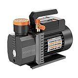 POADTOR Bomba De Vácuo 5CFM Bomba De Vácuo HVAC De 1 Estágio Kit De Bomba De Vácuo De Ar Condicionado 1 2HP 38 Mícron 110V Para R12 R22 R134a R410a Recarga De Refrigerante CA HVAC AUTO Vaca Ordenhadora óleo Incluído