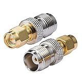 POBADY 2 Peças Adaptador SMA TNC Fêmea Para SMA Macho Adaptador SMA Para TNC Conversor Para Antena 2G 3G 4G LTE Antena Externa CB Rádio WiFi WiMax Telefone Celular Sem Fio Instrumentação