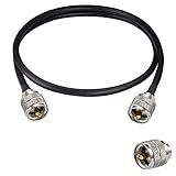 POBADY PL 259 Cabo UHF Macho PL 259 Para UHF Macho PL 259 Cabo Coaxial De Baixa Perda Cabo De Ligação UHF PL 259 RG58 20 50CM Para Walkie Talkie Rádio CB Medidor De ROE Analisador De Antena