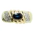 Pocao2005- Anel De Ouro 18k750 Diamantes Safira Azul 3766