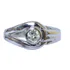 Pocao2005- Anel De Ouro Branco 18k 750 Diamante 2861