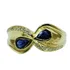 Pocao2005- Anel Ouro 18k 750 Diamantes Safiras  2481