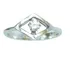 Pocao2005- Anel Ouro Branco 18k 750 Diamante Solitário 543